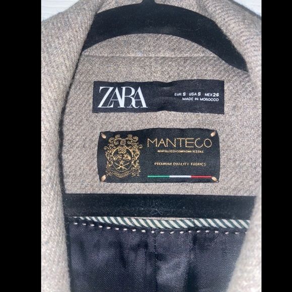 Zara wool blend women’s double breasted coat - Picture 3 of 7